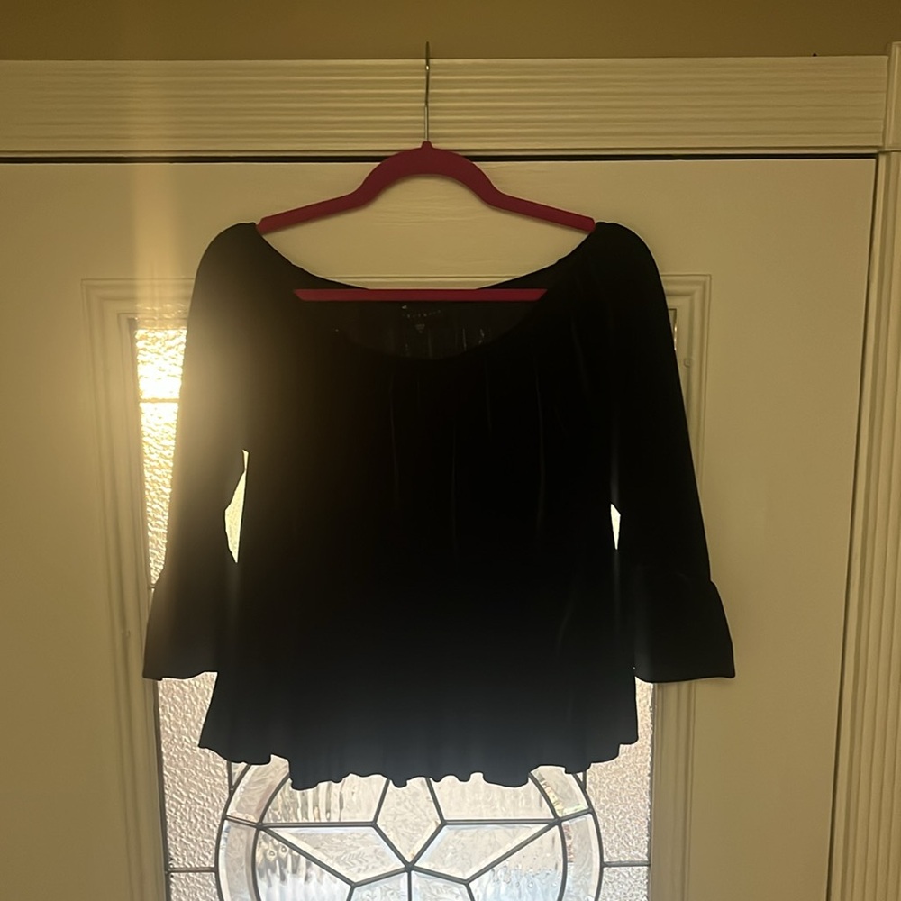 EUC🔥Off-Shoulder RICH VELVET BOHO TOP - Small - Picture 2 of 8